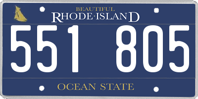 RI license plate 551805