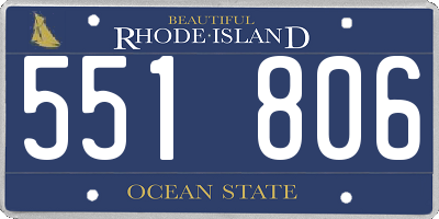 RI license plate 551806