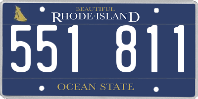 RI license plate 551811