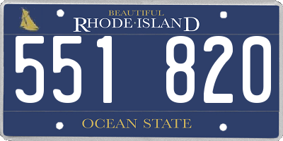 RI license plate 551820