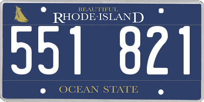 RI license plate 551821