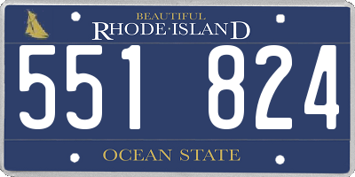 RI license plate 551824