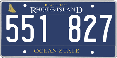 RI license plate 551827