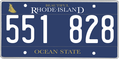 RI license plate 551828