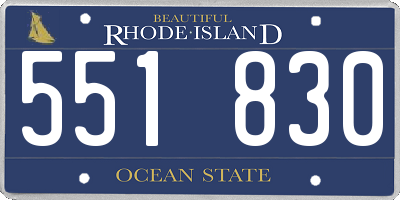 RI license plate 551830