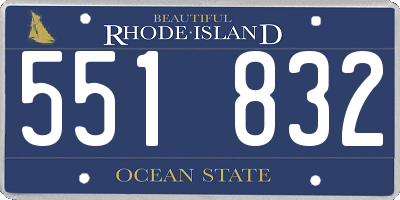 RI license plate 551832