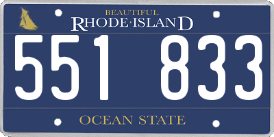 RI license plate 551833