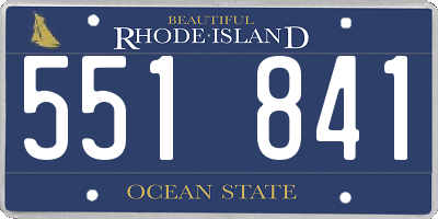 RI license plate 551841