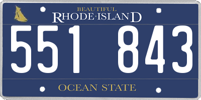 RI license plate 551843