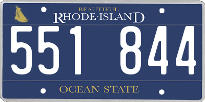 RI license plate 551844