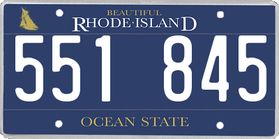 RI license plate 551845