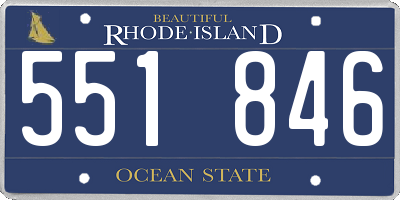 RI license plate 551846