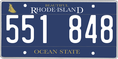 RI license plate 551848