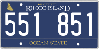 RI license plate 551851