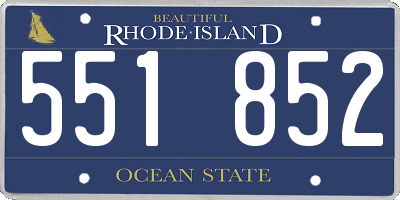 RI license plate 551852