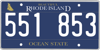 RI license plate 551853