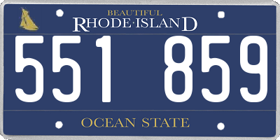 RI license plate 551859