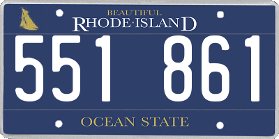 RI license plate 551861