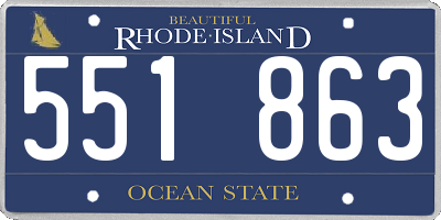 RI license plate 551863