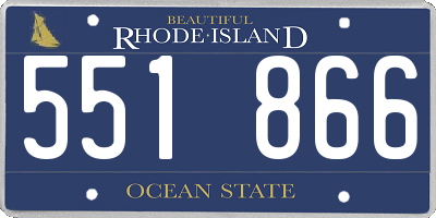 RI license plate 551866