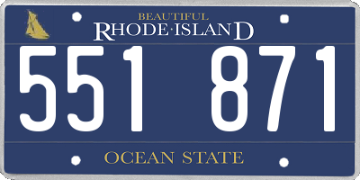 RI license plate 551871