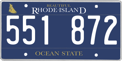 RI license plate 551872