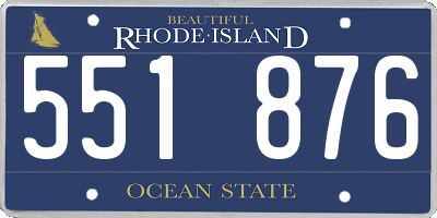 RI license plate 551876