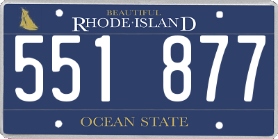 RI license plate 551877