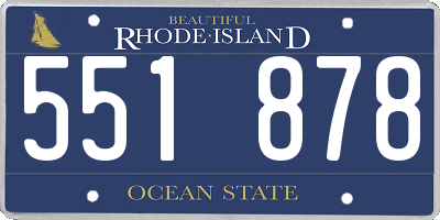 RI license plate 551878