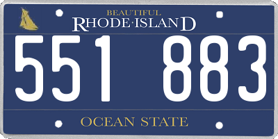 RI license plate 551883