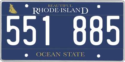 RI license plate 551885