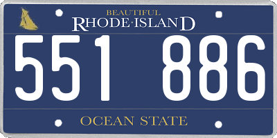 RI license plate 551886