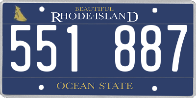RI license plate 551887
