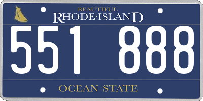 RI license plate 551888