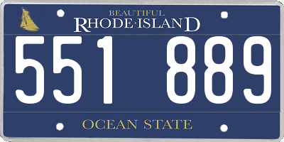 RI license plate 551889