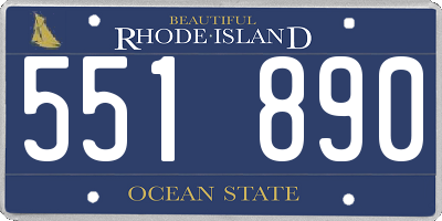 RI license plate 551890