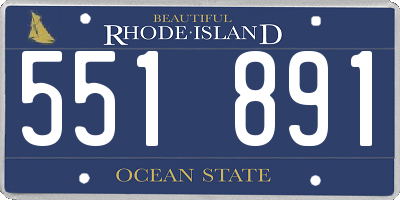 RI license plate 551891