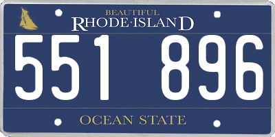 RI license plate 551896