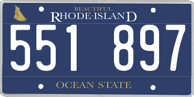 RI license plate 551897