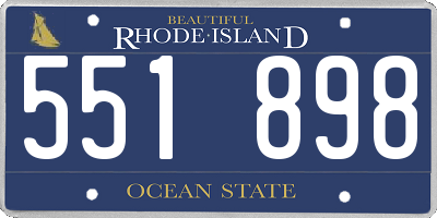 RI license plate 551898