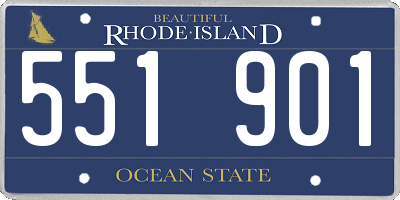 RI license plate 551901