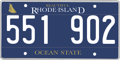 RI license plate 551902
