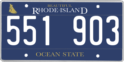 RI license plate 551903