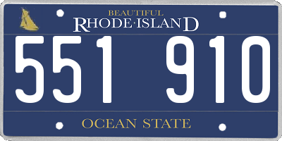 RI license plate 551910