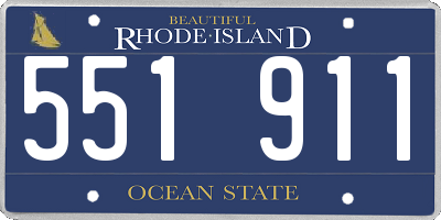 RI license plate 551911