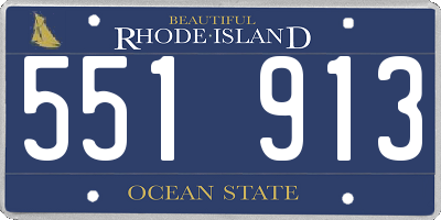RI license plate 551913