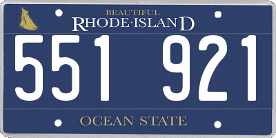 RI license plate 551921