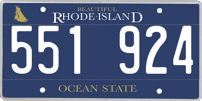 RI license plate 551924