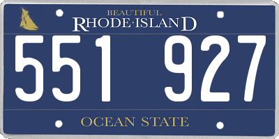 RI license plate 551927