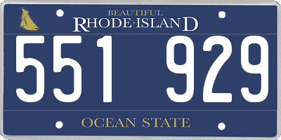 RI license plate 551929